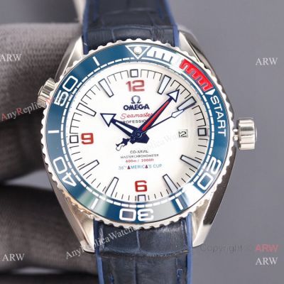 Swiss Omega Seamaster Planet Ocean 600m America's Cup 8900 Watch Gummy Strap